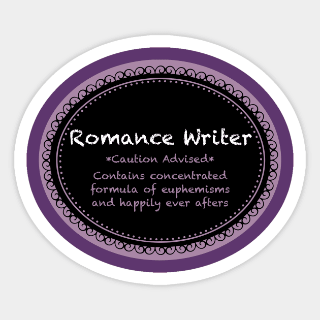 Romance Writer Label - Dark Shirts Sticker by RG Standard